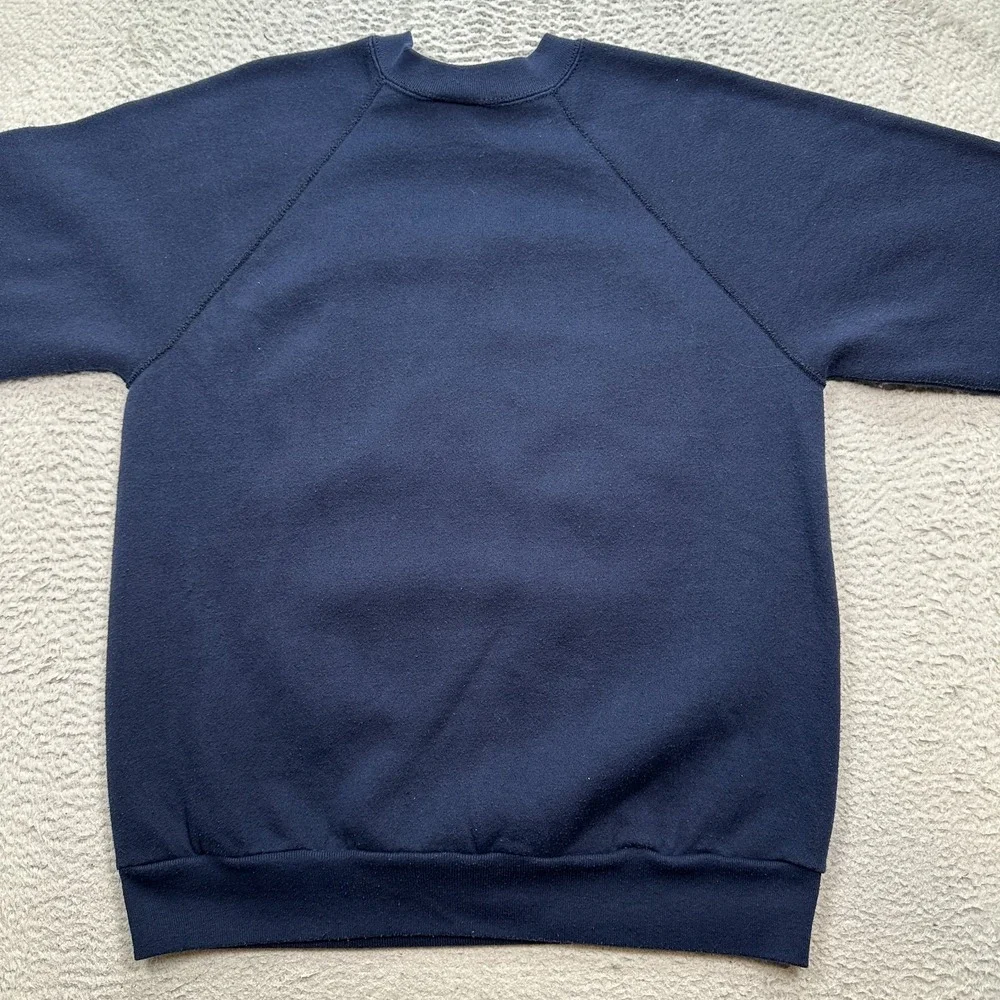 Vintage Notre Dame Fighting Irish Sweater Mens Large Navy Blue Graphics USA Made